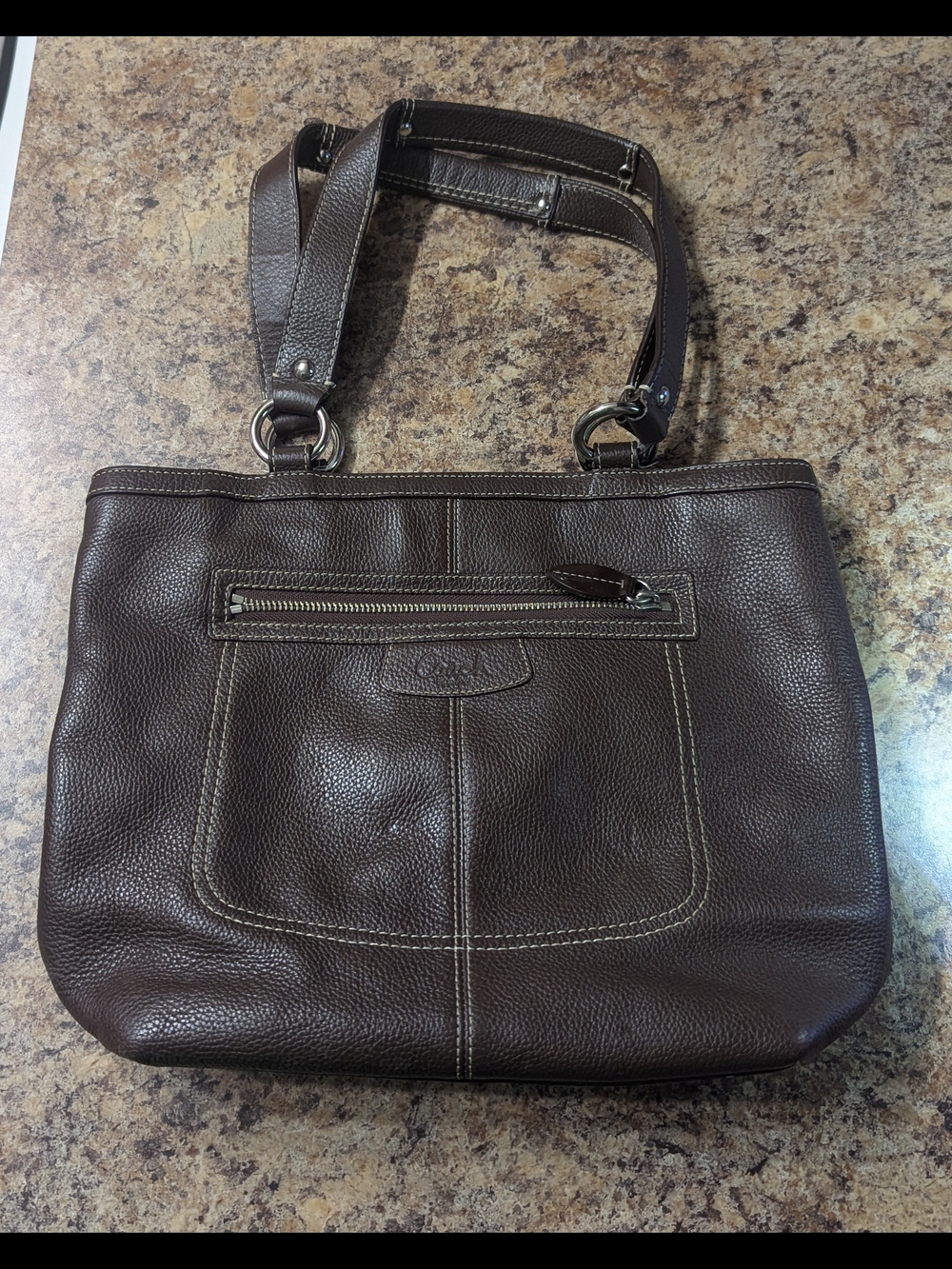 Coach Brown Leather Shoulder Tote